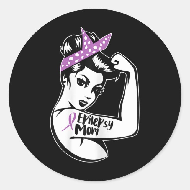 Epilepsy Support - Epileptic Awareness Epilepsy Mo Classic Round Sticker (Front)