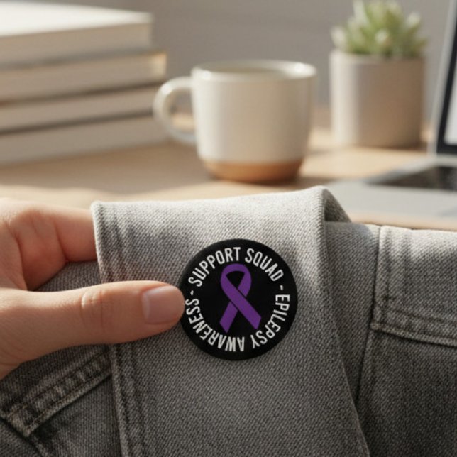 Epilepsy Support Squad Awareness Gift 2 Inch Round Button (Creator Uploaded)