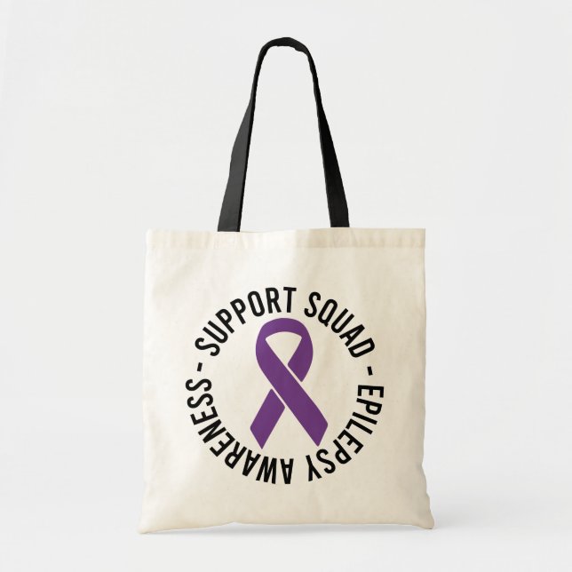 Epilepsy Support Squad Awareness Gift Tote Bag (Front)