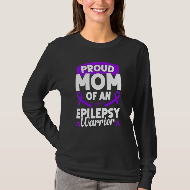 Epilepsy Support Warrior Epilepsy Awareness Month  T-Shirt (Front)