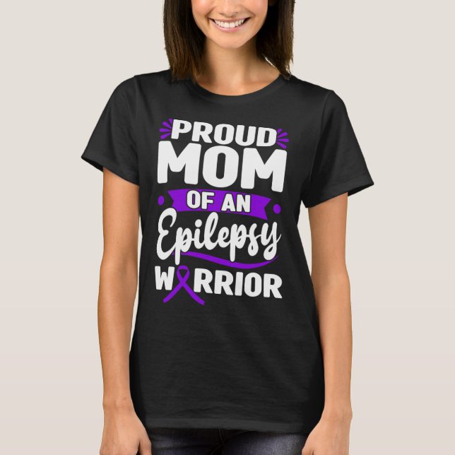 Epilepsy Support Warrior Epilepsy Awareness Month  T-Shirt (Front)