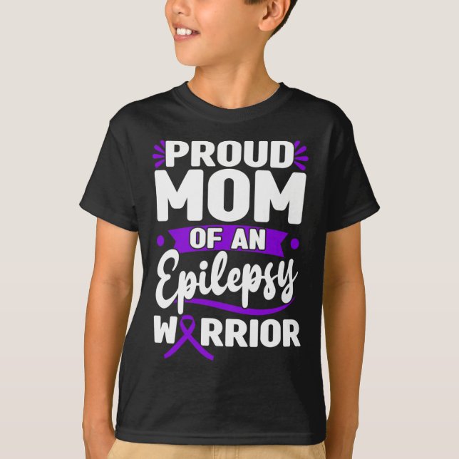 Epilepsy Support Warrior Epilepsy Awareness Month  T-Shirt (Front)