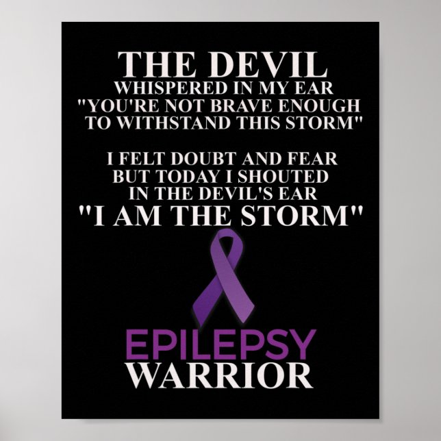 Epilepsy Warrior Awareness Christian Faith  Poster (Front)