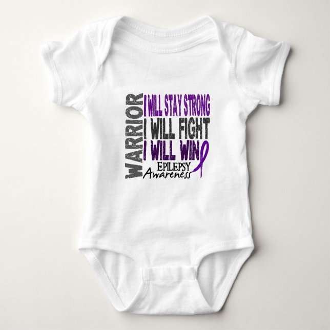 Epilepsy Warrior Baby Bodysuit (Front)