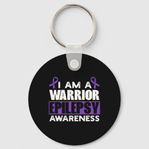 Epilepsy Warrior Epilepsia Seizure Disorder Epilep Keychain