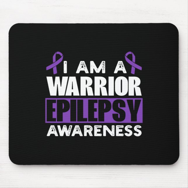 Epilepsy Warrior Epilepsia Seizure Disorder Epilep Mouse Pad (Front)