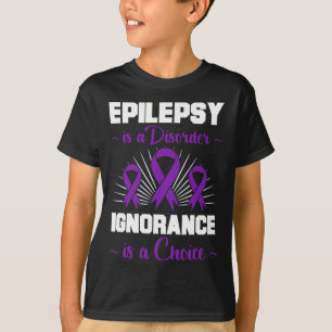 Epilepsy Warrior Epileptic Day Purple Ribbon Epile T-Shirt
