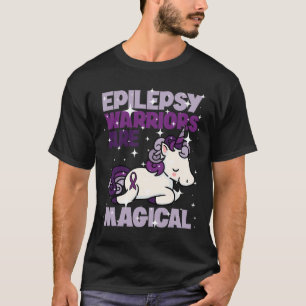 Epilepsy Warrior Epileptic Day Purple Unicorn Love T-Shirt