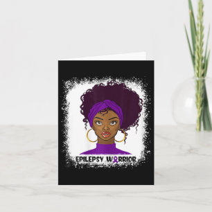 Epilepsy Warrior Fighter Support Epilepsy Awarenes Card