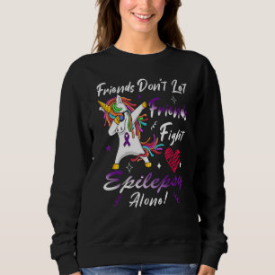 Epilepsy Warrior Friends Purple Ribbon Epilepsy Su Sweatshirt
