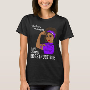 Epilepsy Warrior Indestructible Survivor Awareness T-Shirt