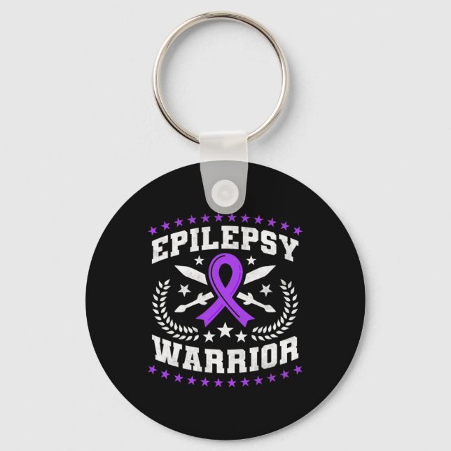 Epilepsy Warrior Keychain (Front)