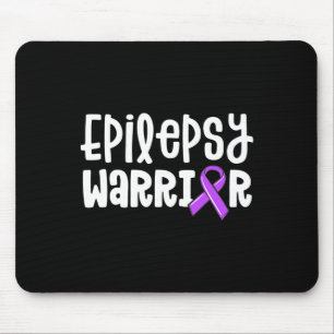 Epilepsy Warrior Kids Purple Ribbon Awareness Wom Mouse Pad