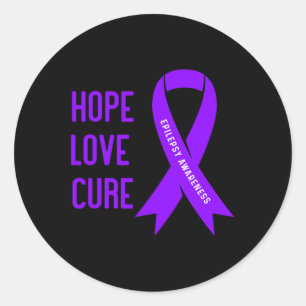 Epilepsy Warrior - Purple Epilepsy Awareness  Classic Round Sticker