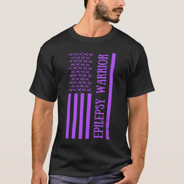 Epilepsy Warrior Purple Epilepsy Awareness Month U T-Shirt (Front)