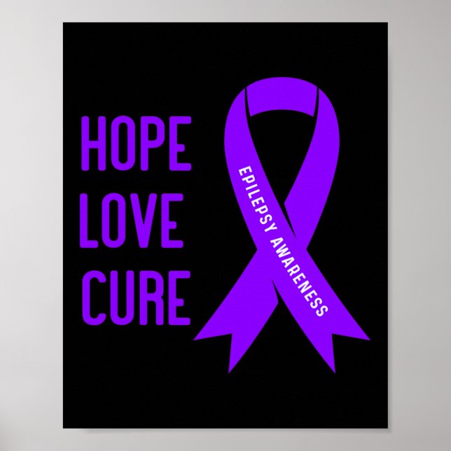 Epilepsy Warrior - Purple Epilepsy Awareness  Poster (Front)