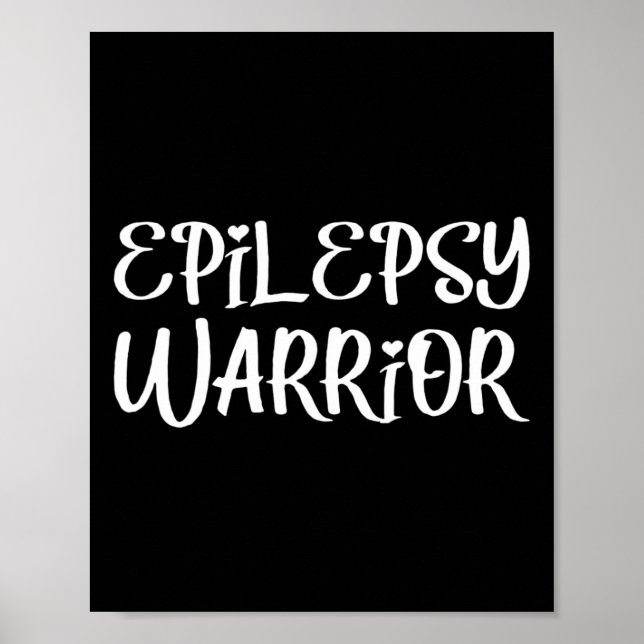 Epilepsy Warrior Purple Epilepsy Awareness Support Poster (Front)