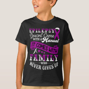 Epilepsy Warrior Purple Ribbon Epilepsy Awareness  T-Shirt
