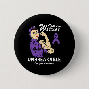 Epilepsy Warrior Unbreakable Epilepsy Awareness Gi 2 Inch Round Button