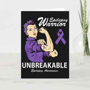 Epilepsy Warrior Unbreakable Epilepsy Awareness Gi Card