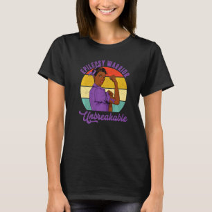 Epilepsy Warrior Unbreakable Melanin Women Girls S T-Shirt