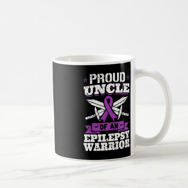 Epilepsy Warrior Uncle Epileptic Seizure Disorder  Coffee Mug (Right)