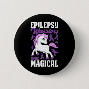 Epilepsy Warriors Are Magical Purple Ribbon and Un 2 Inch Round Button