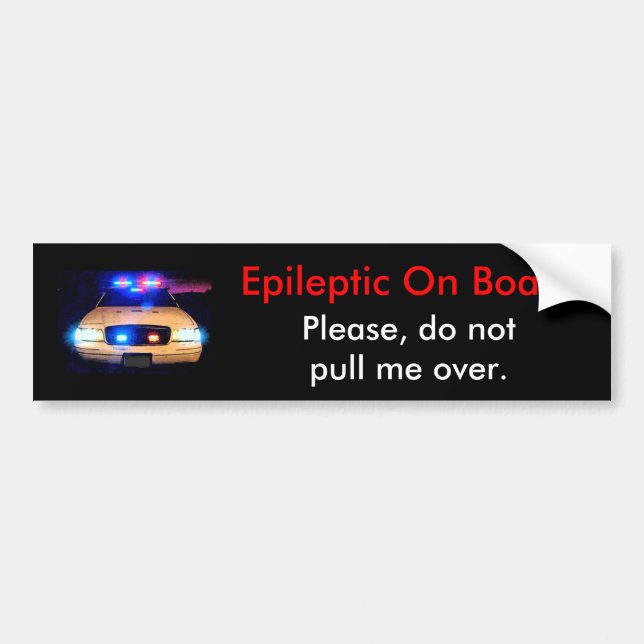 Epileptic On Board Bumper Sticker (Front)