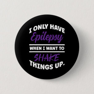 Epileptic Warrior and Purple Ribbon  Epilepsy Awar 2 Inch Round Button