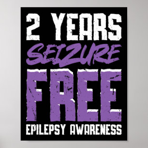 Epileptic Warrior and Purple Ribbon  Epilepsy Awar Poster