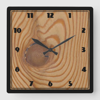 épinette noueuse square wall clock