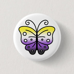 Épingle à badge Papillon de Fierté Nonbinaire