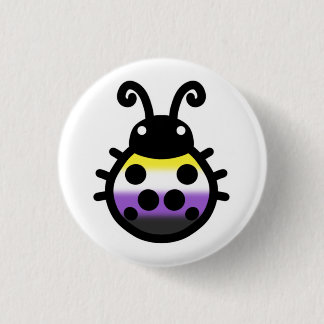 Épingle de badge de ladybug de fierté non binaire