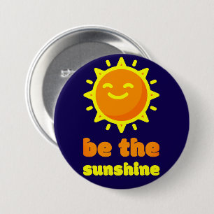 Épingle de bouton Être le soleil bleu marine Badge