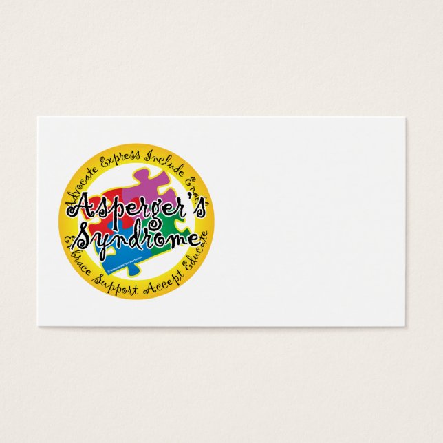 Épingle du casse-tête du syndrome d'Asperger (Devant)