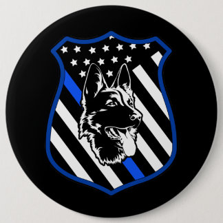 Épinglette de badge de chien de police plus grande