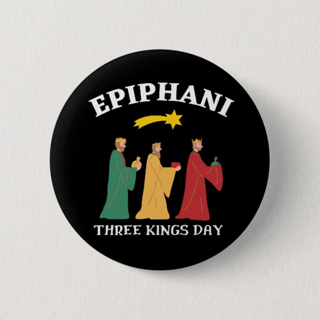 Epiphani Three Kings Day 2 Inch Round Button (Front)