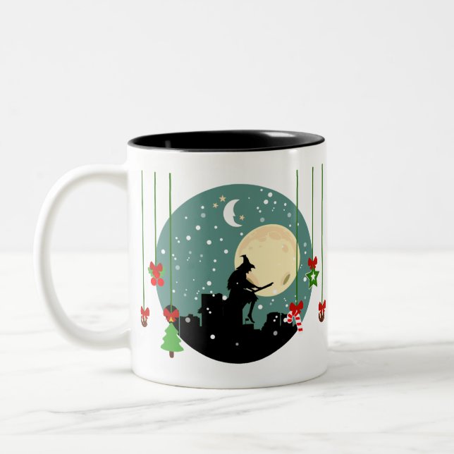 epiphany christmas befana Two-Tone coffee mug (Left)