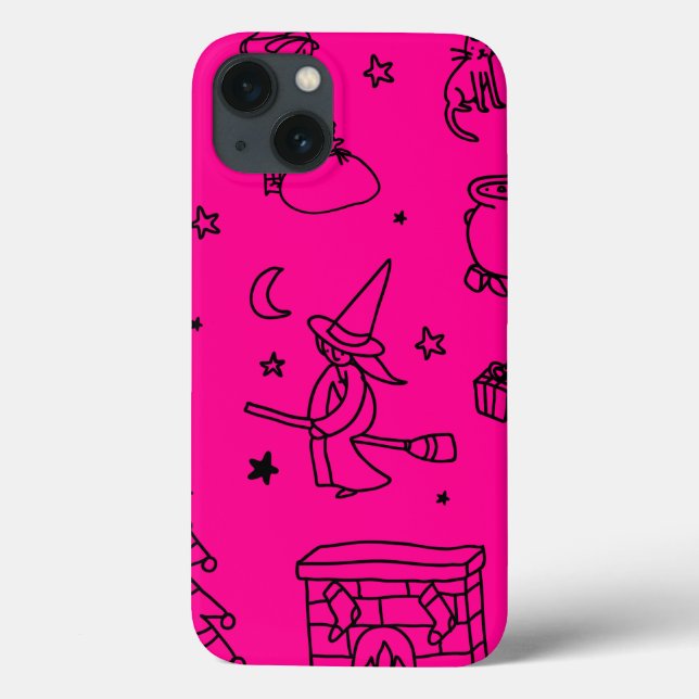 epiphany christmas witch befana pink Case-Mate iPhone case (Back)