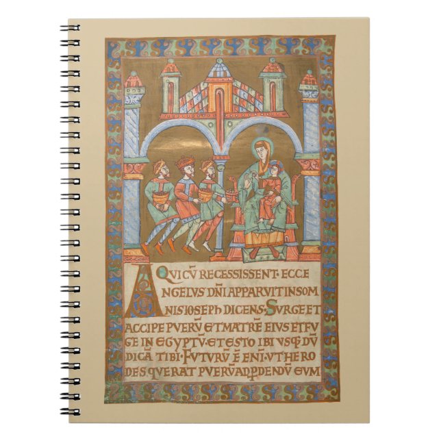 Epiphany Three Kings Christmas Medieval Manuscript Notebook (Front)