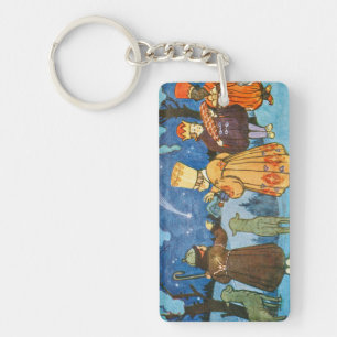 Epiphany Three Kings from the East by Zdenek Guth Keychain