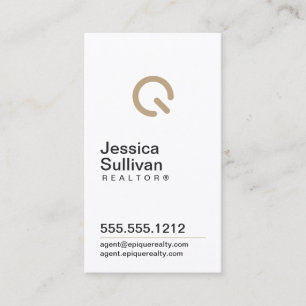 Epique White Modern Business Card