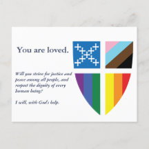 Episcopal Pride Flag Postcard