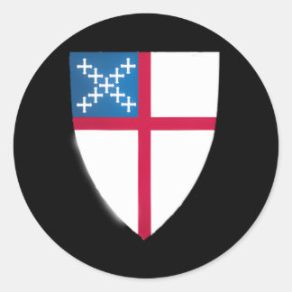 Episcopal Shield Emblem Classic Round Sticker