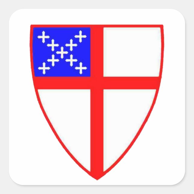 Episcopal Shield Square Sticker (Front)