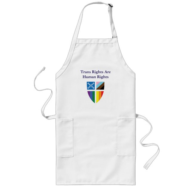 Episcopal Trans Rights Are Human Rights  Long Apron (Front)