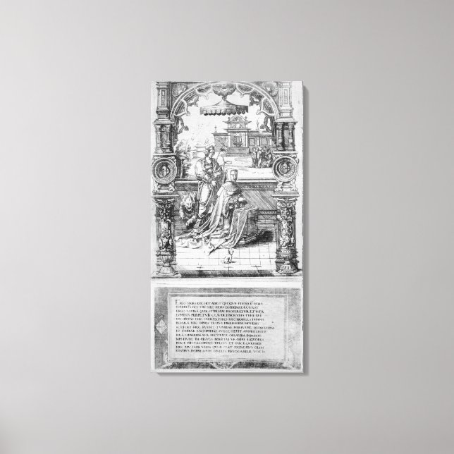 Epitaph of Margaret of Austria Canvas Print (Front)