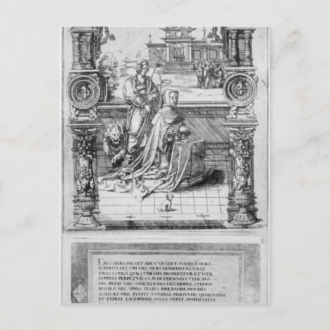 Epitaph of Margaret of Austria Postcard (Front)