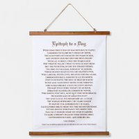 Epitaph to a Dog Poem by Lord Byron