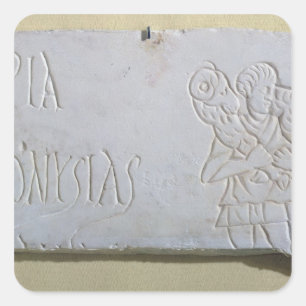 Epitaph with a relief of the Good Shepherd Square Sticker